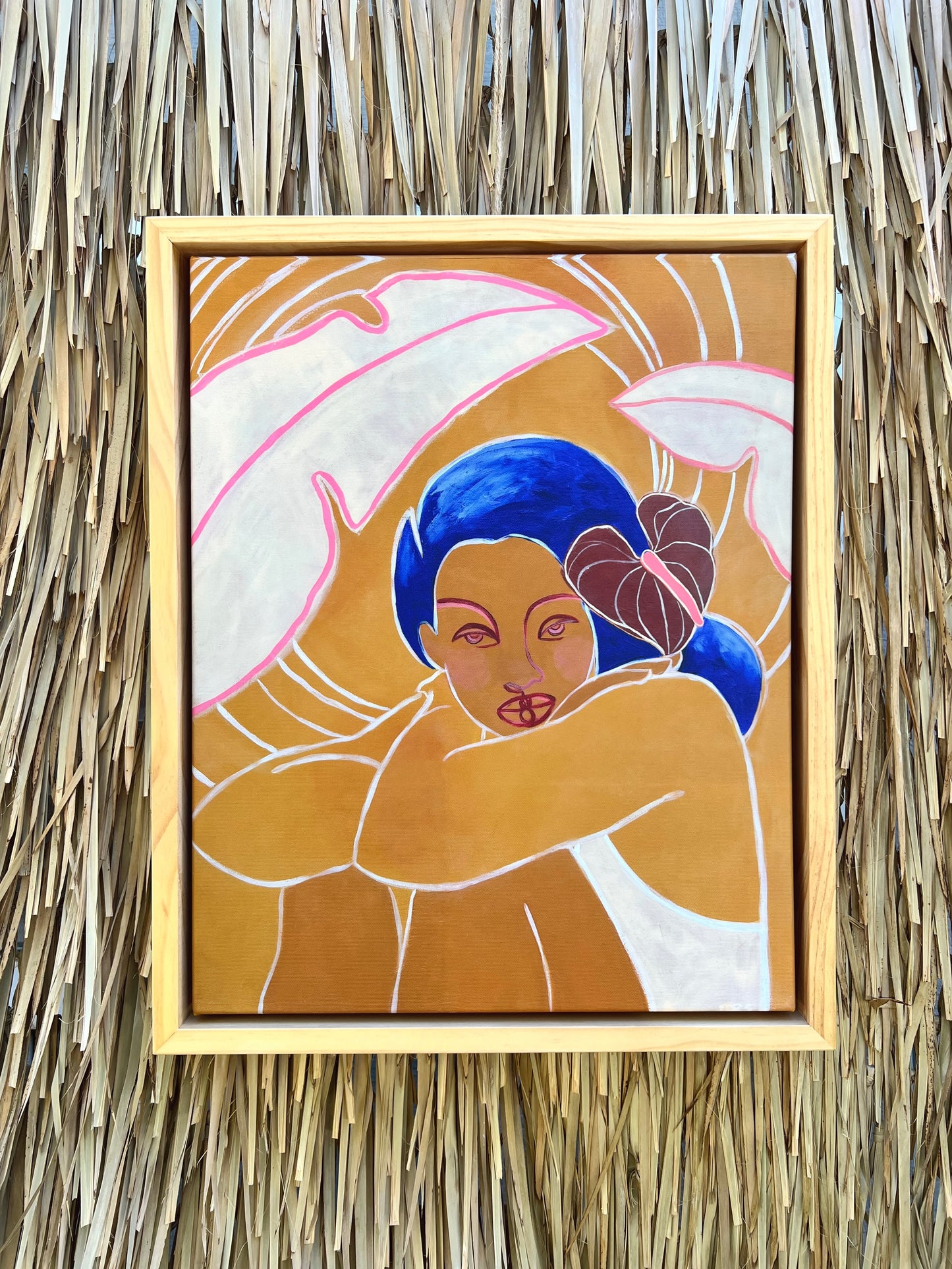 “WARMTH OF THE SUN” - 11x14” with WHITE OAK frame