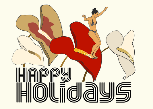 “Happy Holidays” Greeting Card - Margaret Rice Studio