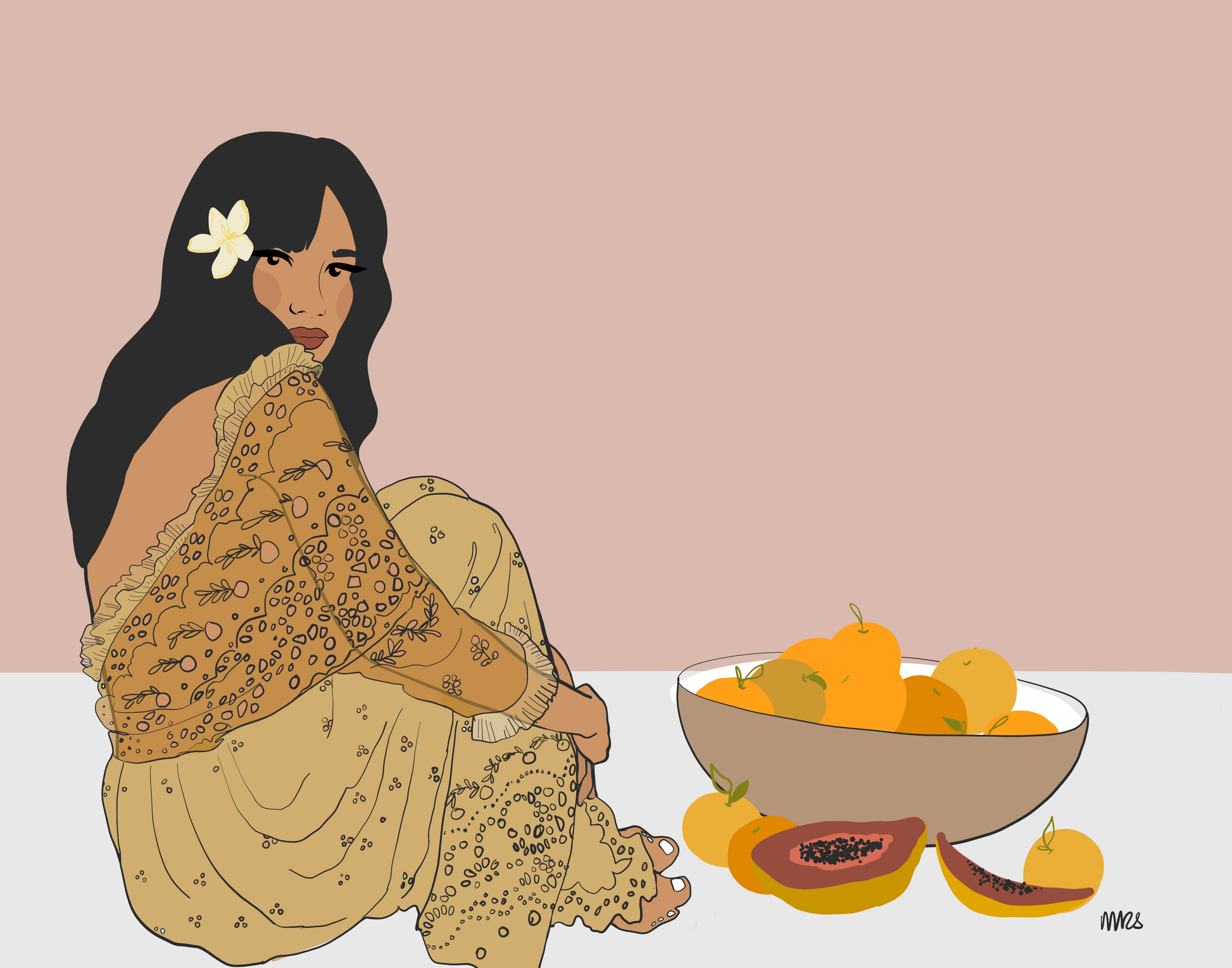 “Plenty Papaya” - Margaret Rice Studio