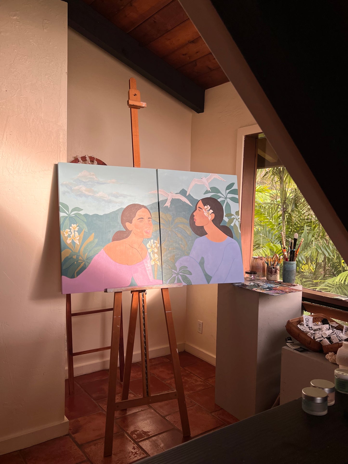 THE SISTERS OF MANU-O-KŪ - LIMITED EDITION PRINT FROM ORIGINAL COMMISSION PIECE
