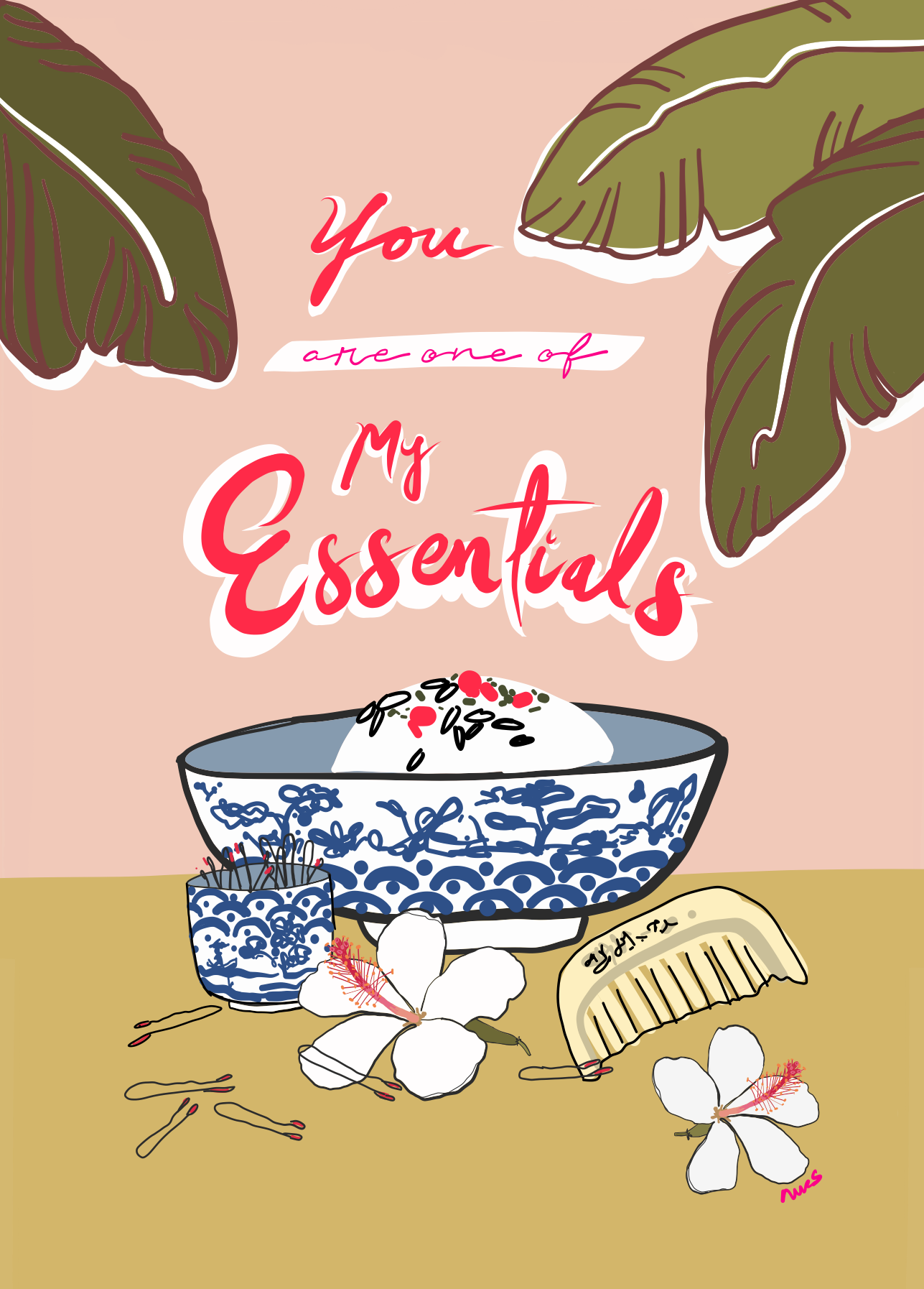 “You are one of my Essentials” Greeting Card - Margaret Rice Studio